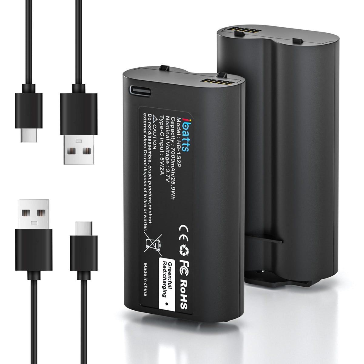 IBATTS 7000mAh replacement battery for MyQ keypad with extended runtime