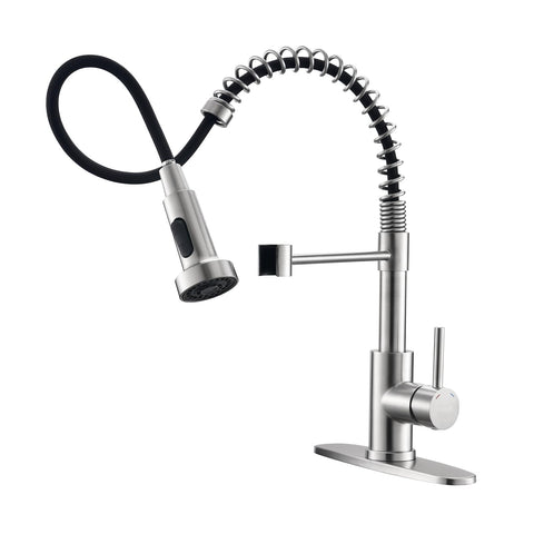 Ibergrif pull-down sprayer faucet offers versatile reach for kitchen tasks