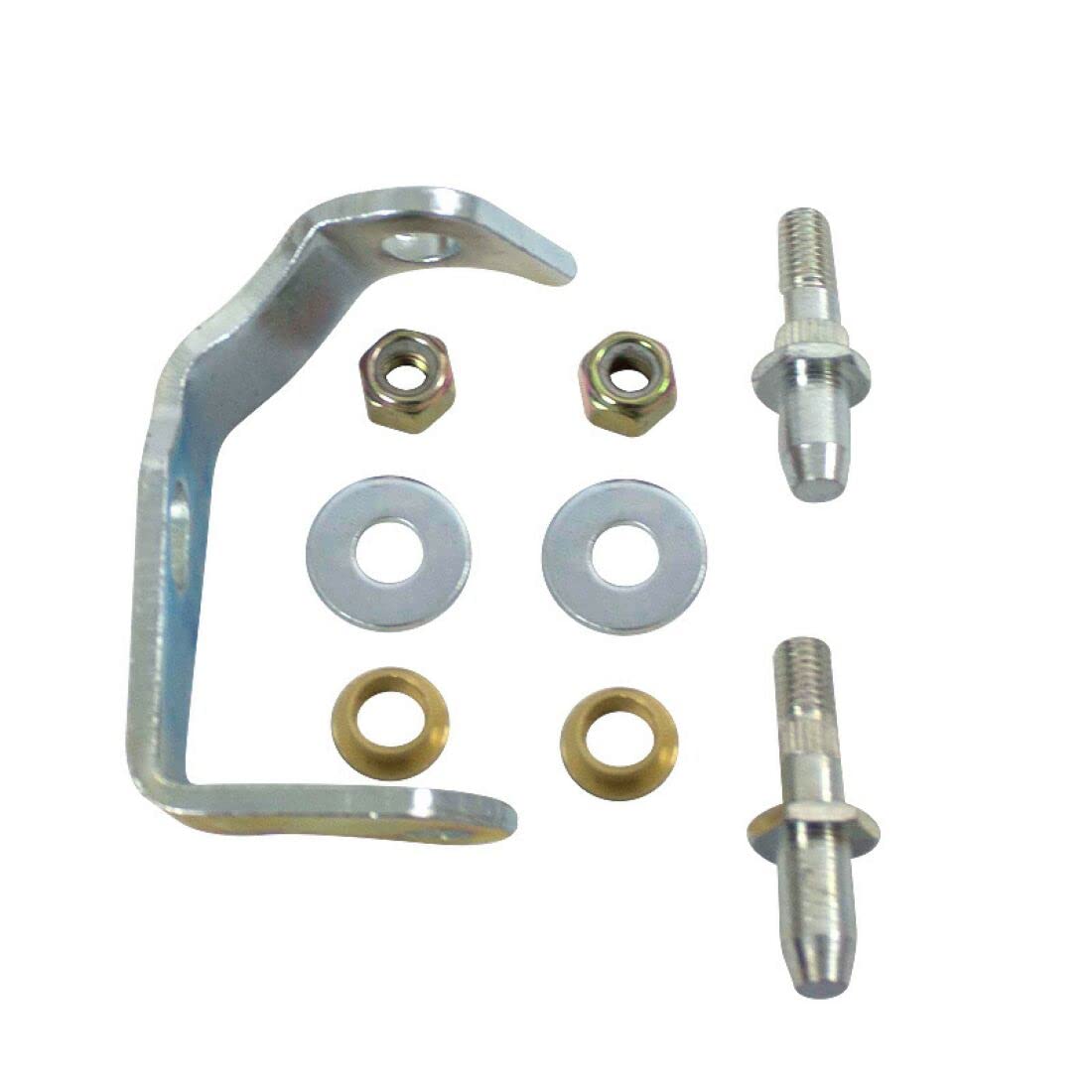 IBESTWOLF door hinge brackets and hardware laid out for easy installation on GM trucks