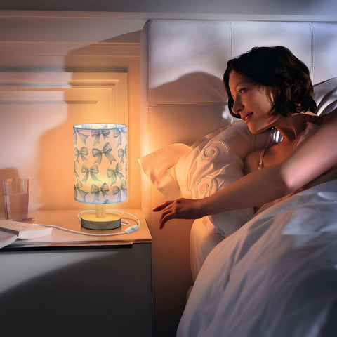IBGIKWH coquette bow lampshade detail adds decorative flair