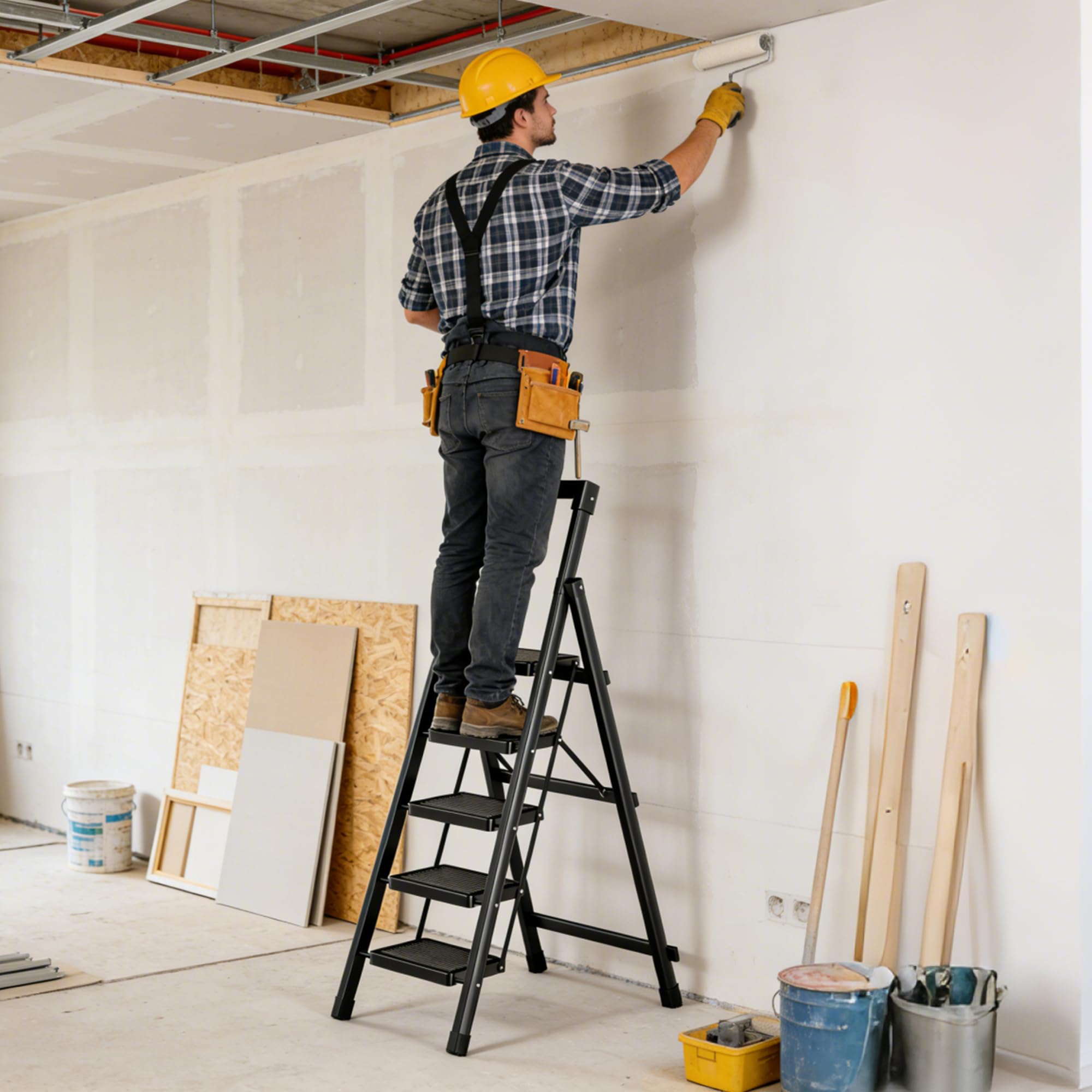 Ibihoeesoe versatile ladder suitable for garden, kitchen, and garage projects