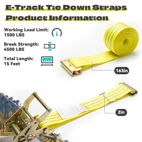 IBITION 2in tie down strap unrolled for versatile cargo securing