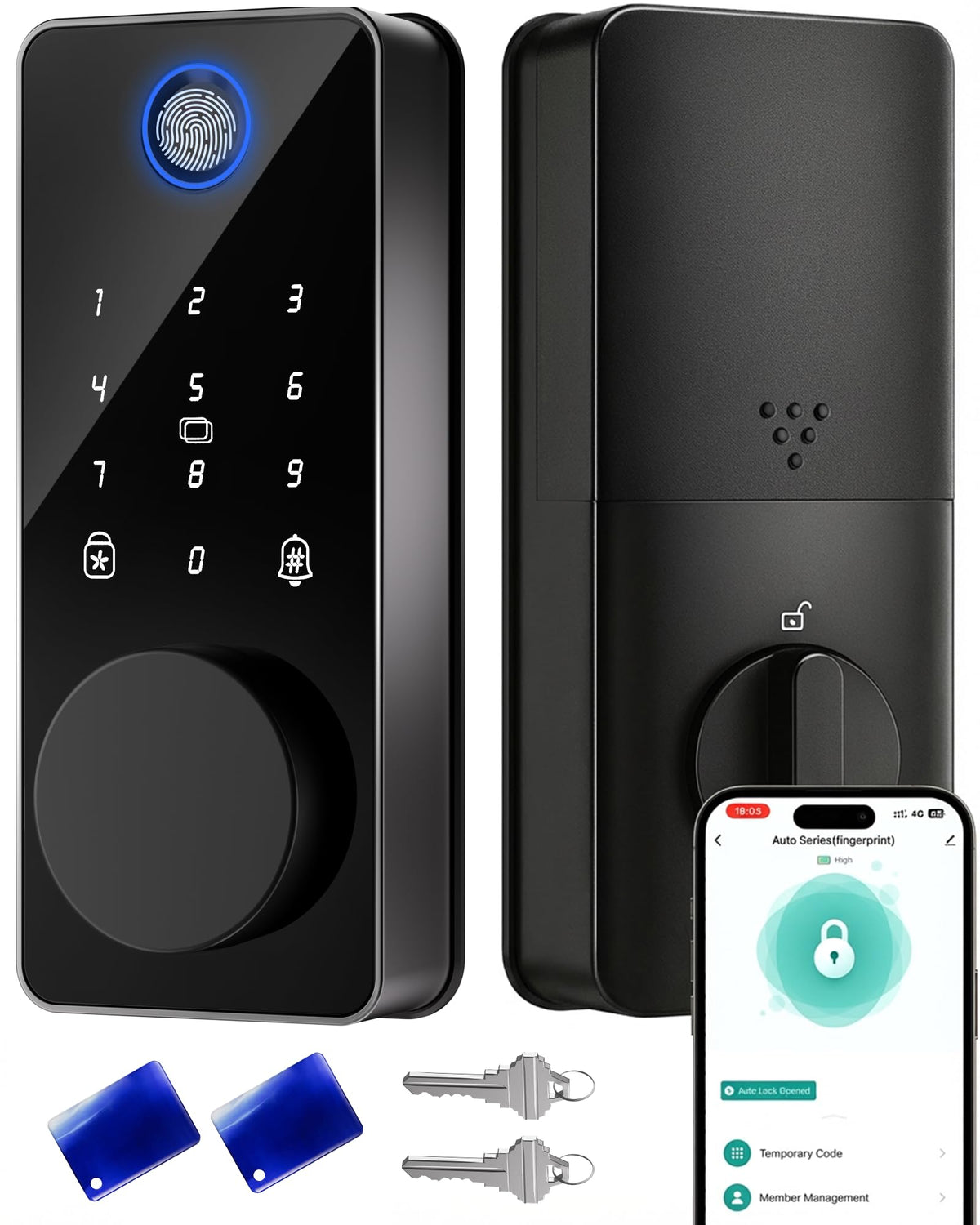 IBLOG smart lock front door demonstrating keyless entry convenience