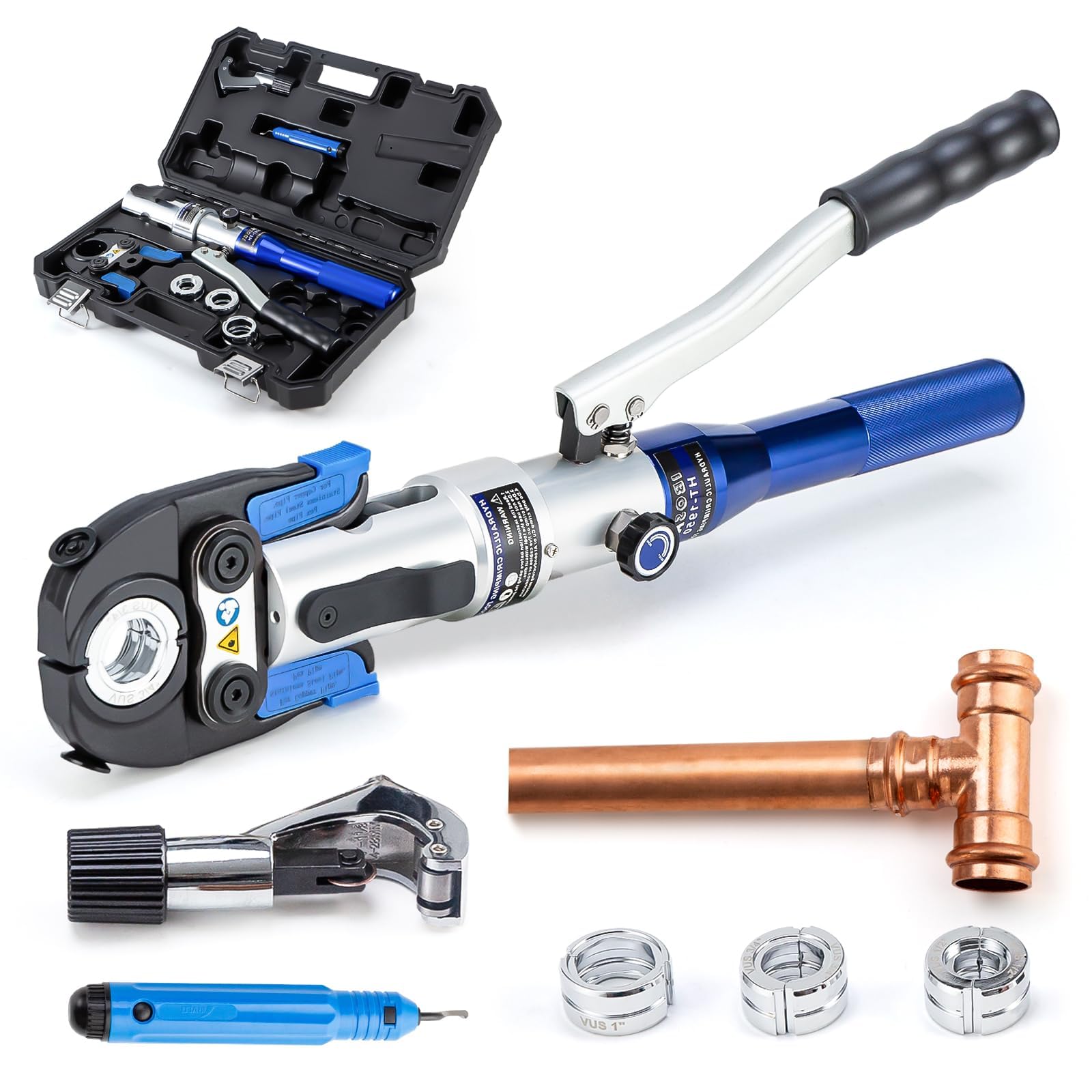 IBOSAD copper crimping tool with one-half-inch jaw for precise, reliable crimps.