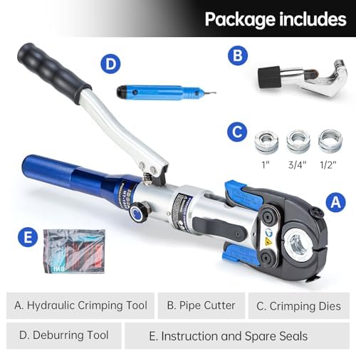 IBOSAD crimping tool with one-inch jaw for strong, consistent pipe connections.