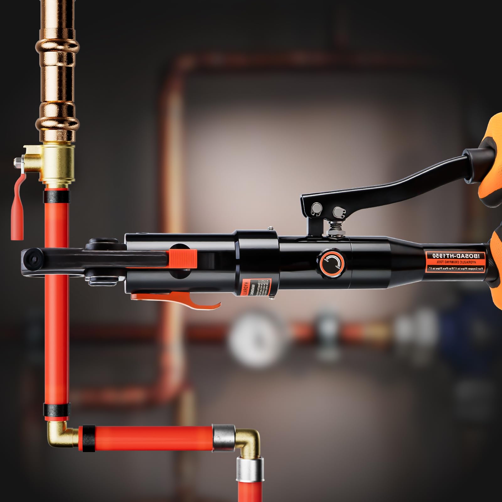 IBOSAD in-use view demonstrates easy presses in confined areas