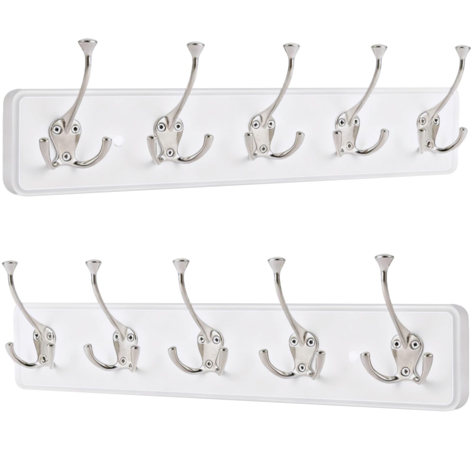IBosins 2-pack rustic coat rack front view shows sturdy hooks for entryway organization