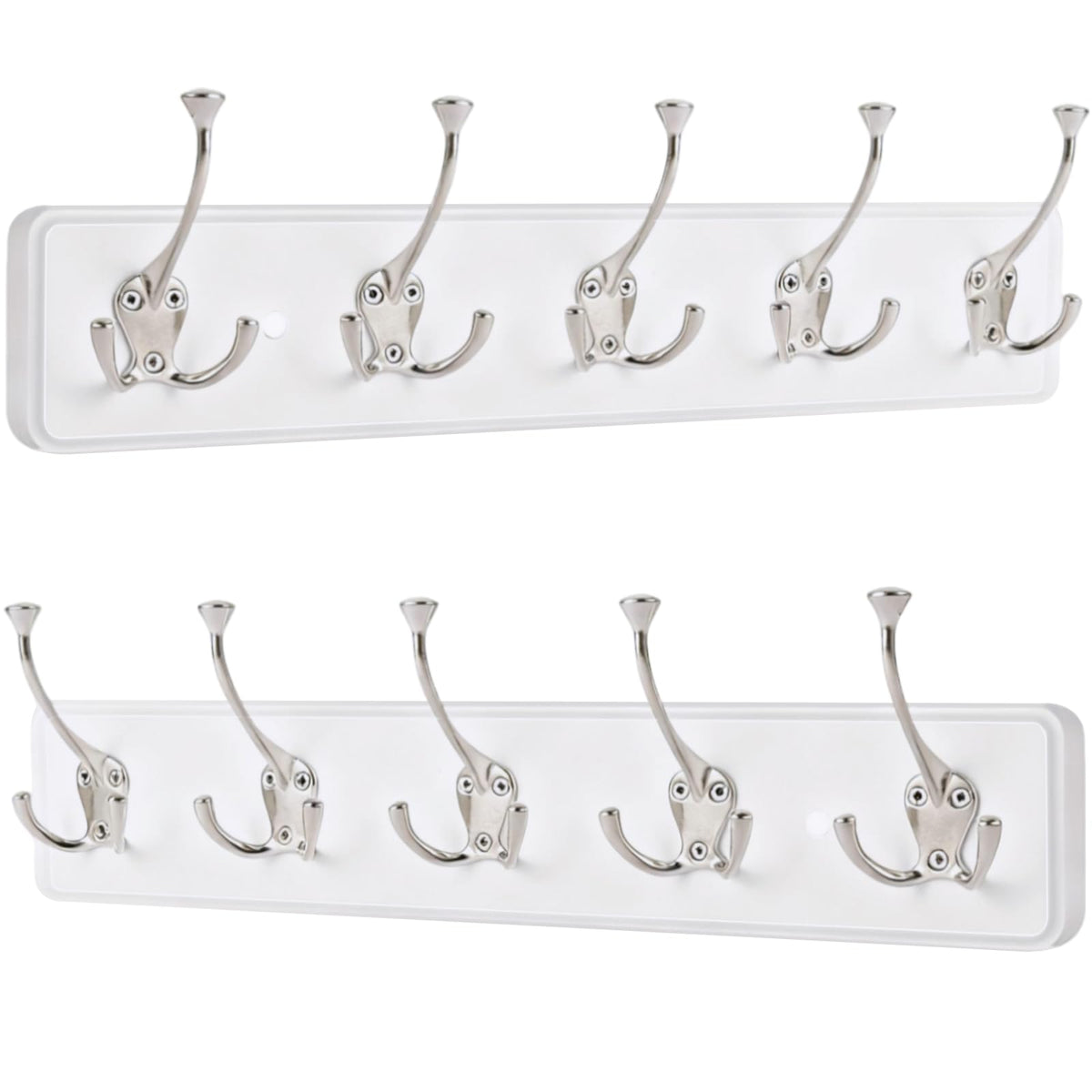 IBosins 2-pack rustic coat rack front view shows sturdy hooks for entryway organization