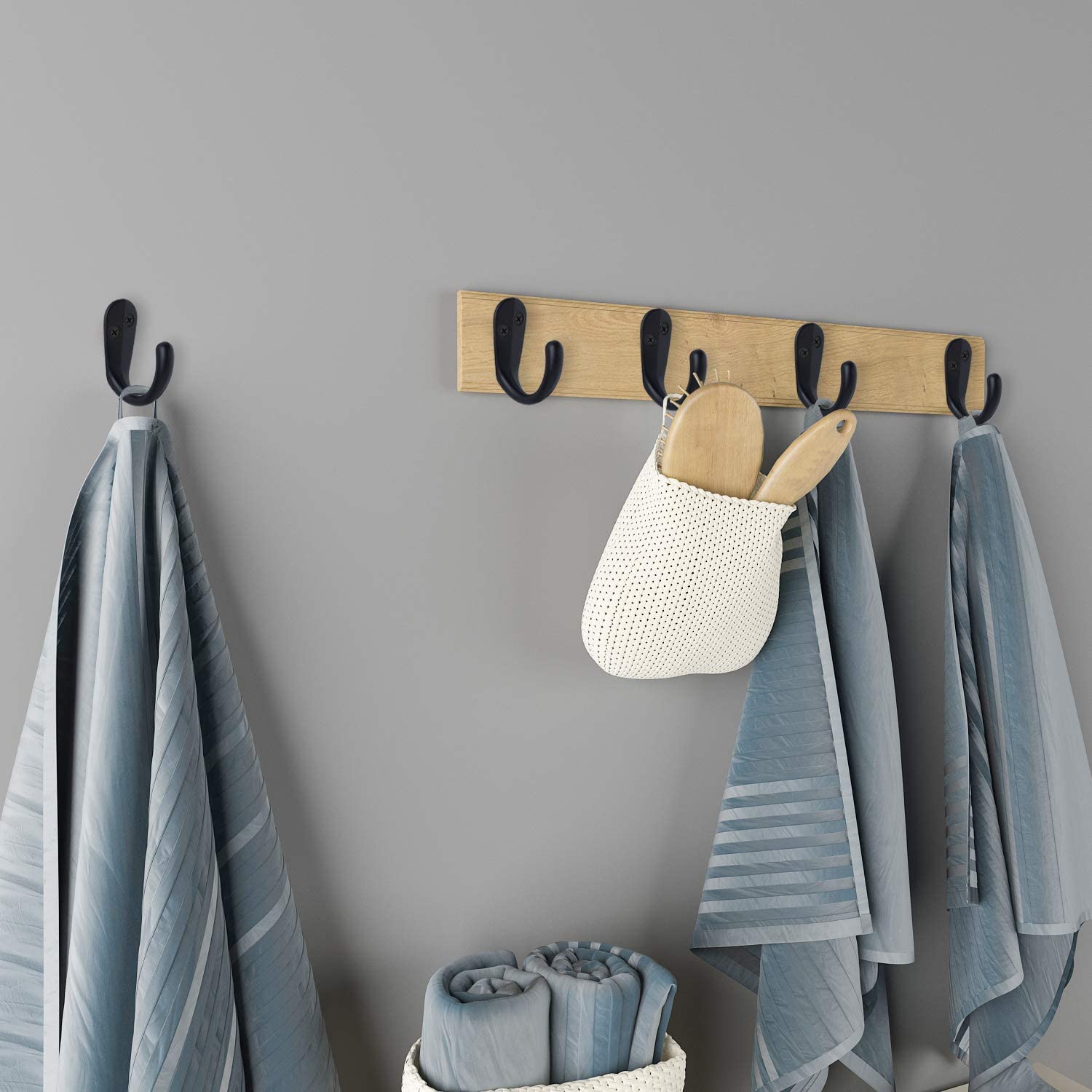 IBosins coat hook used in bathroom for towel organization