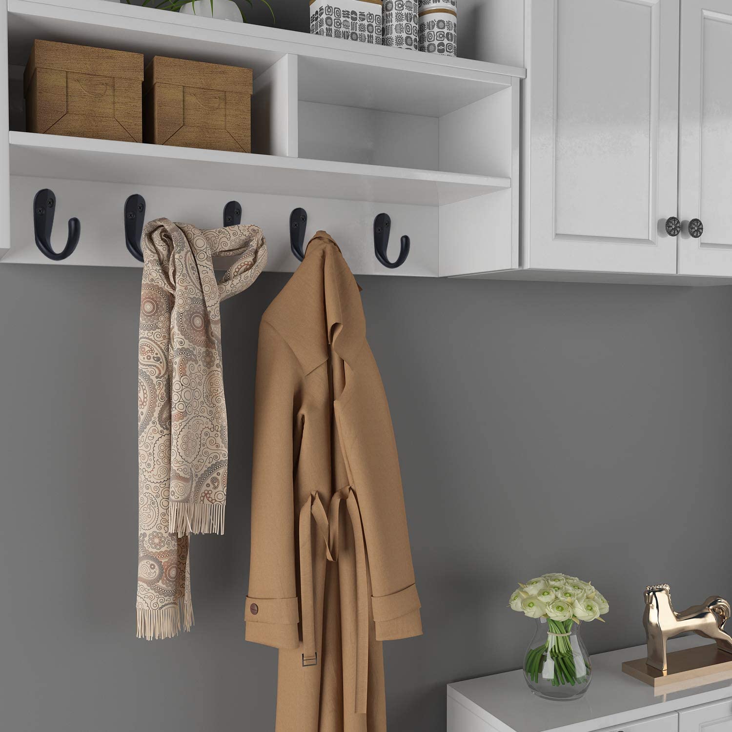 IBosins coat hook used in kitchen to hang towels and mugs