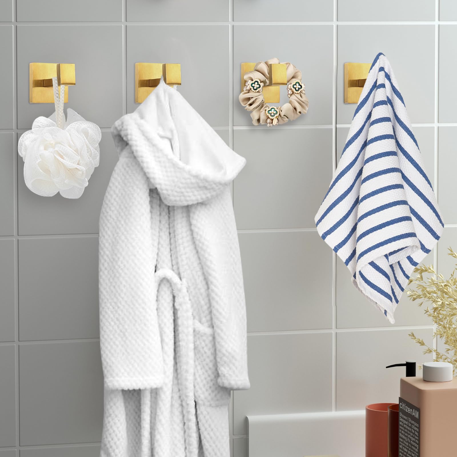 IBosins modern square design gold hardware enhances entryways and rooms.