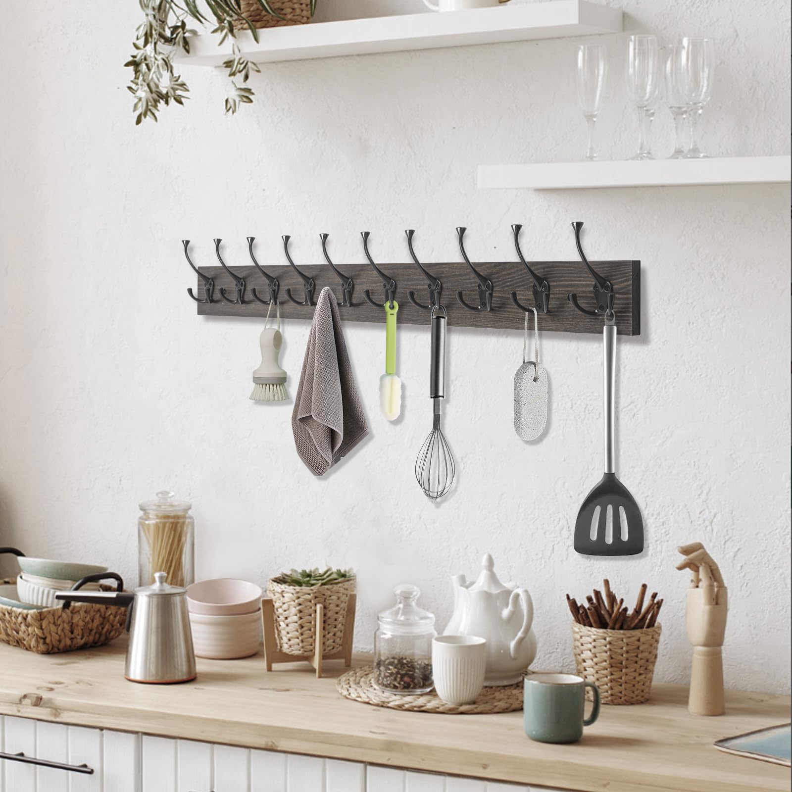 IBosins rustic entryway coat rack suits living rooms, bedrooms, and offices