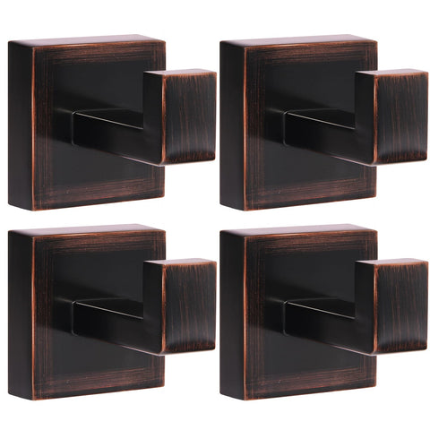 IBosins square red antique bronze hook set for wall organization.