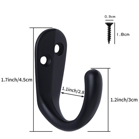 IBosins zinc die-cast hook with black finish for daily use