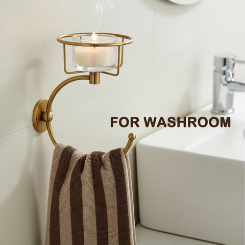ICCTUO antique brass wall candle holder adds vintage elegance to bath spaces