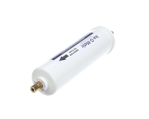 Ice-O-Matic IFI4C inline filter installation with 1/4-inch fittings visible