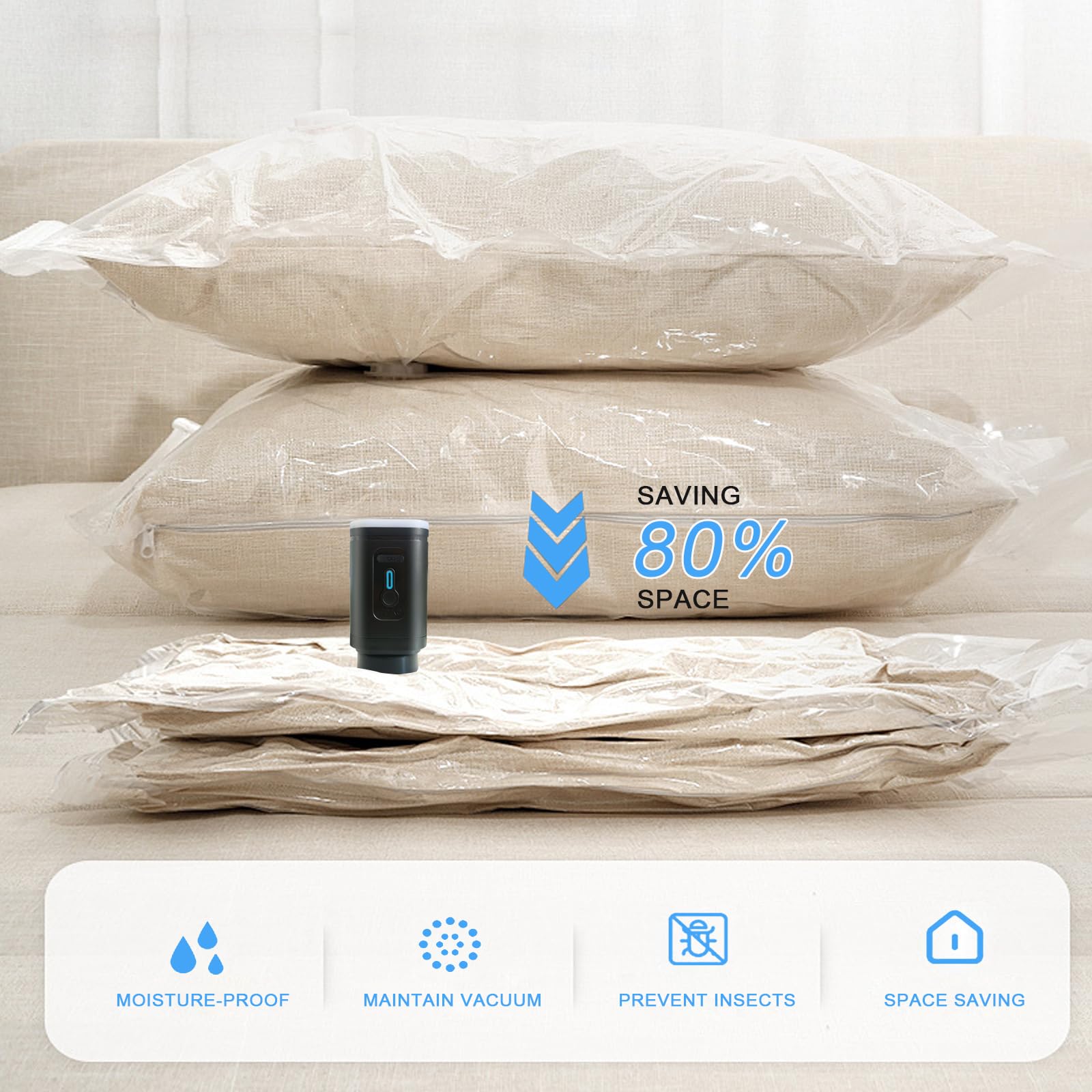 ICEKATI powerful suction empties large bags in 28 seconds