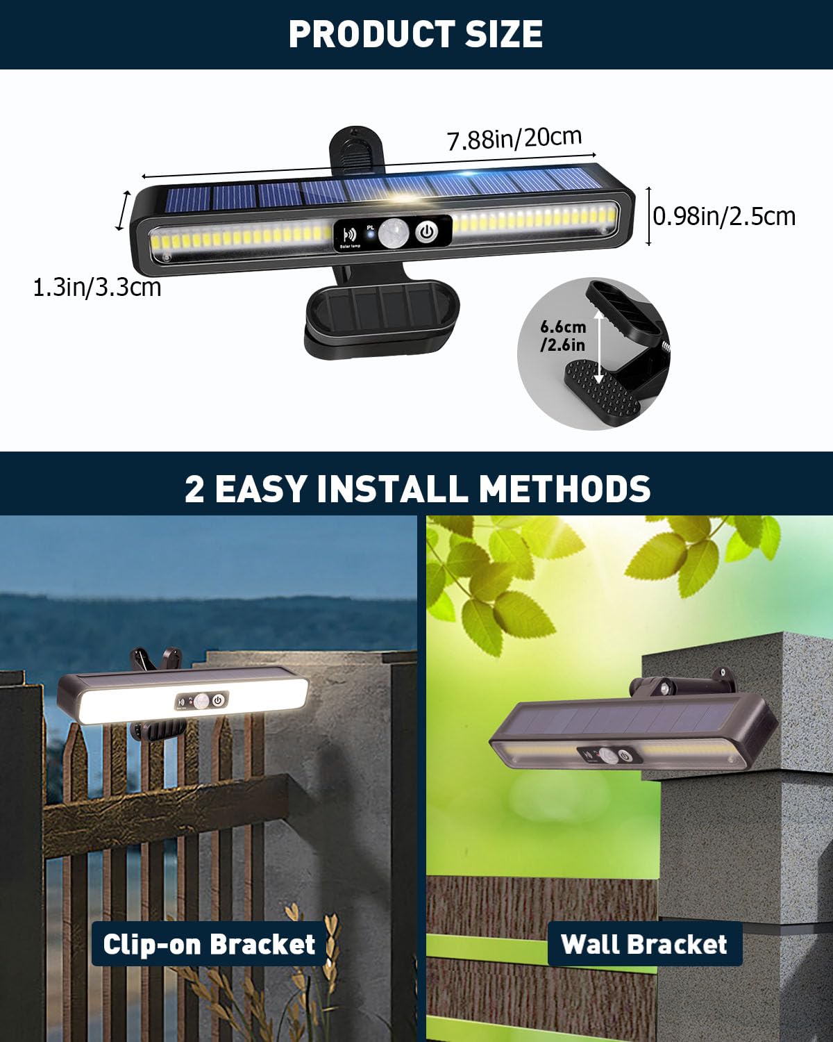 ICEKO KN clip-on solar motion light ideal for camping trips and outdoor use.