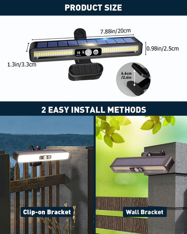 ICEKO KN clip-on solar motion light ideal for camping trips and outdoor use.