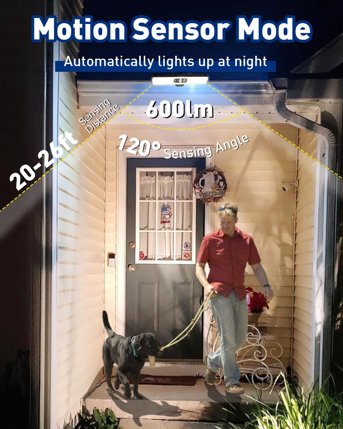 ICEKO KN clip-on solar motion light with wall bracket supports versatile outdoor setup.