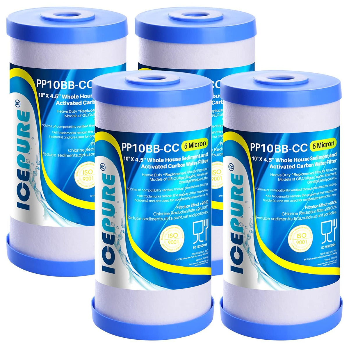 ICEPURE 5-micron filter main view reduces sediments for clearer water