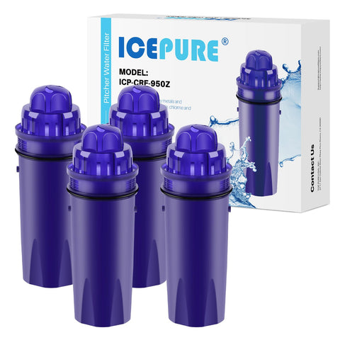 ICEPURE CRF950Z replacement filter for PUR pitcher improves taste and clarity.