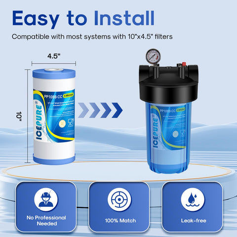 ICEPURE filtration reduces sediment and limescale for smoother showers