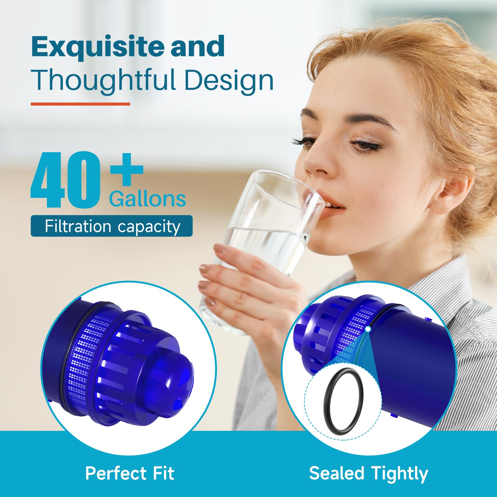 ICEPURE filter installs in seconds with a precise, leak-free fit.
