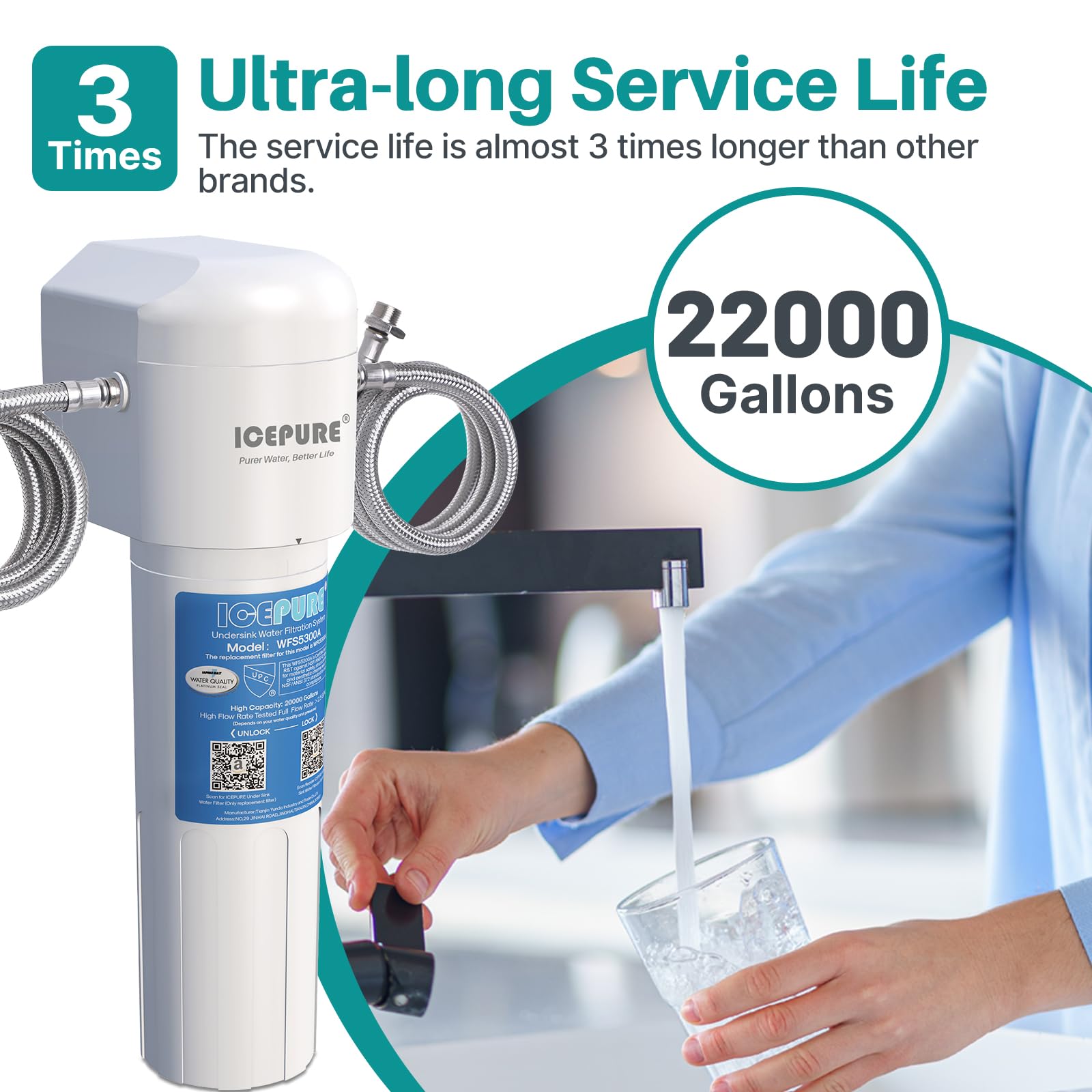 ICEPURE plug-and-play installation enables quick, tool-free setup in minutes.