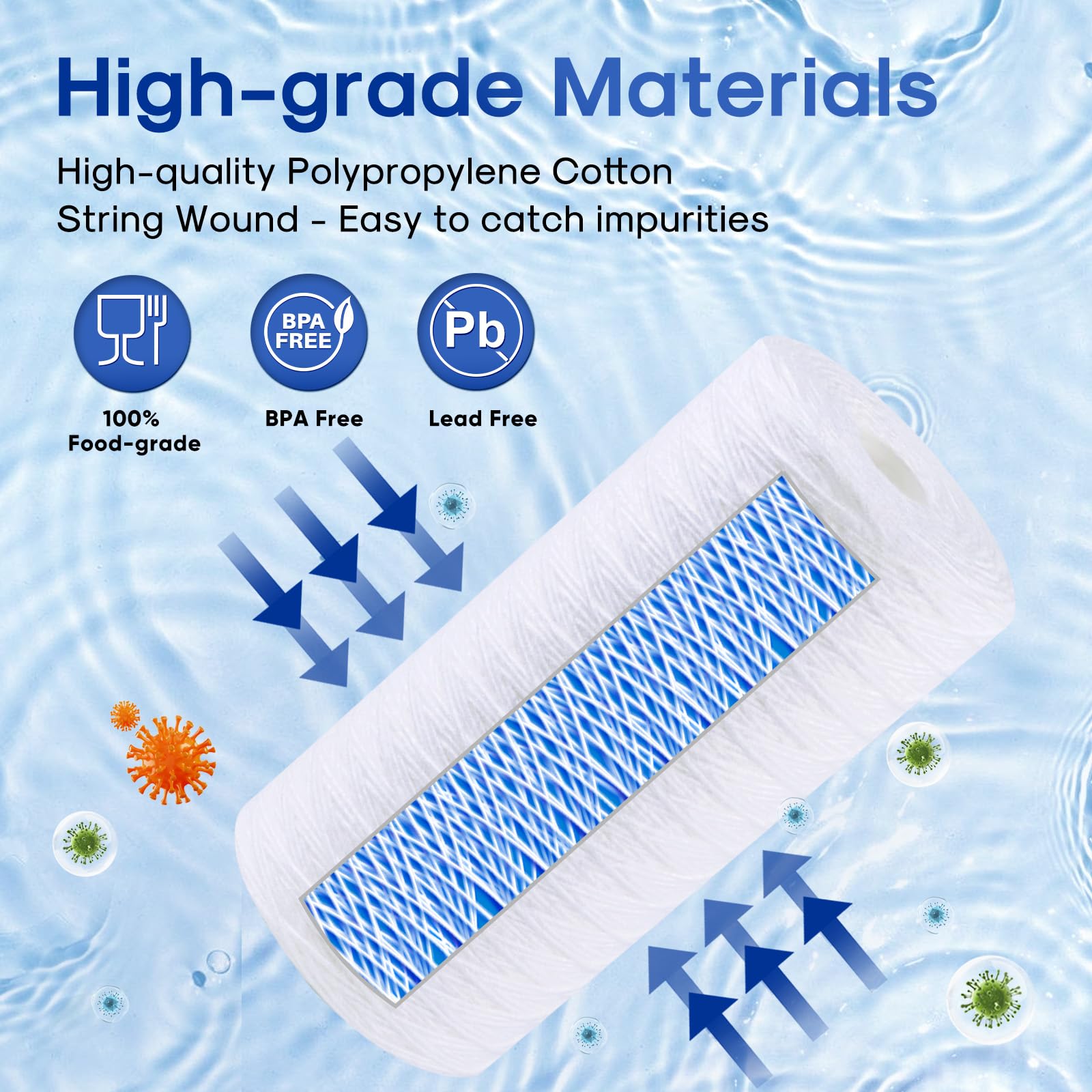 ICEPURE trilobal fabric filtration enhances dirt-holding capacity while preserving flow.