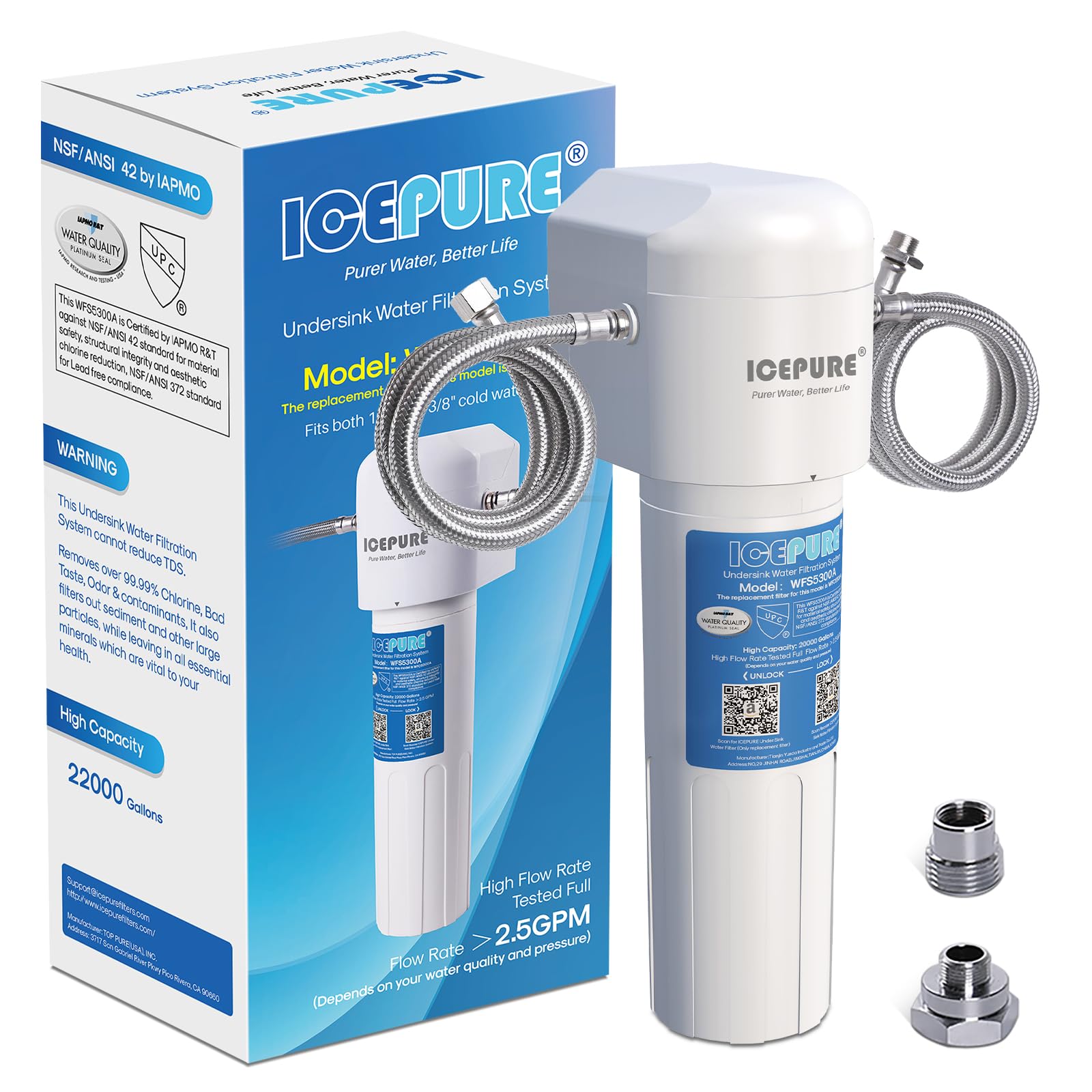 ICEPURE under-sink filter system ready for clean-tasting water at home.