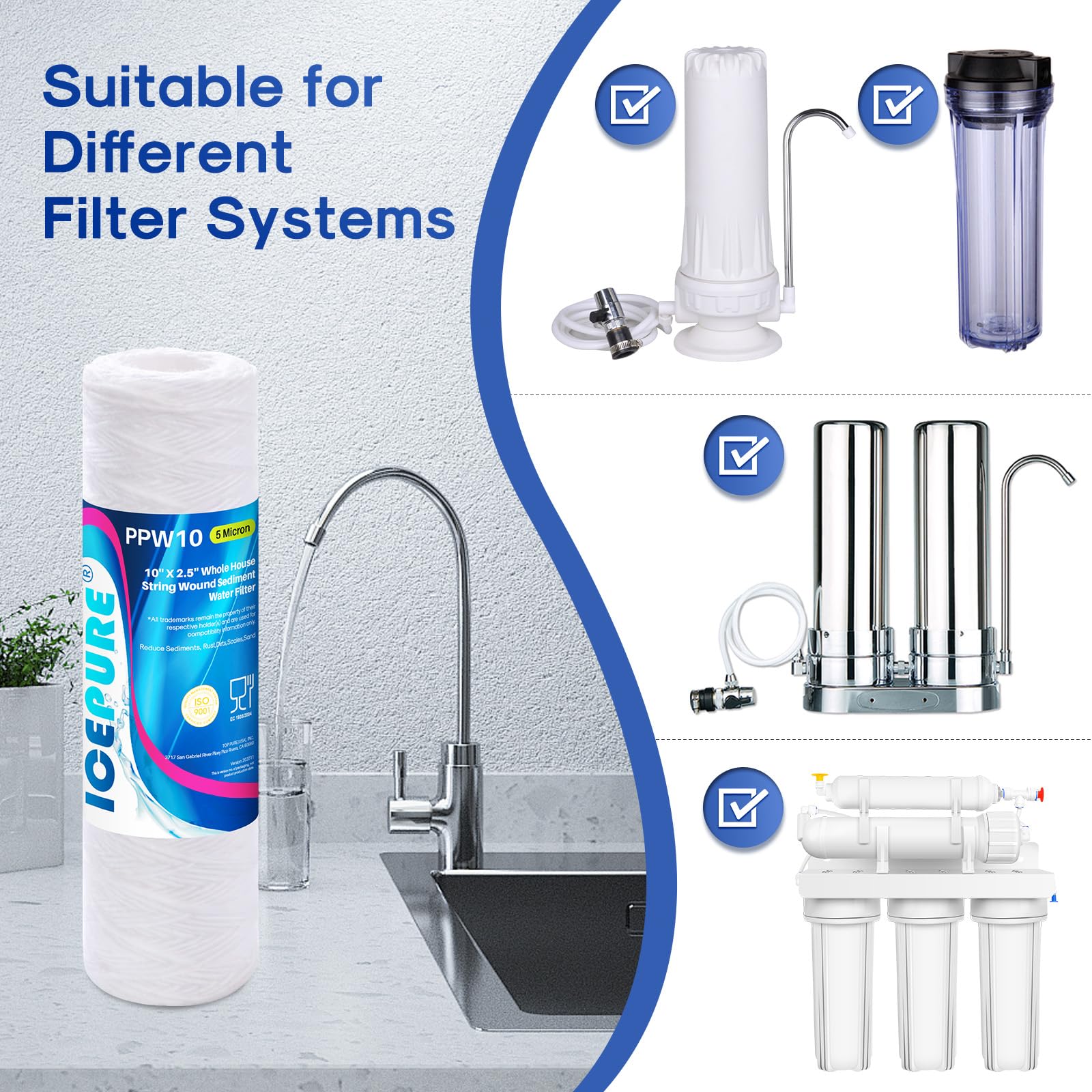 ICEPURE compatibility with major brands supports flexible installation options.