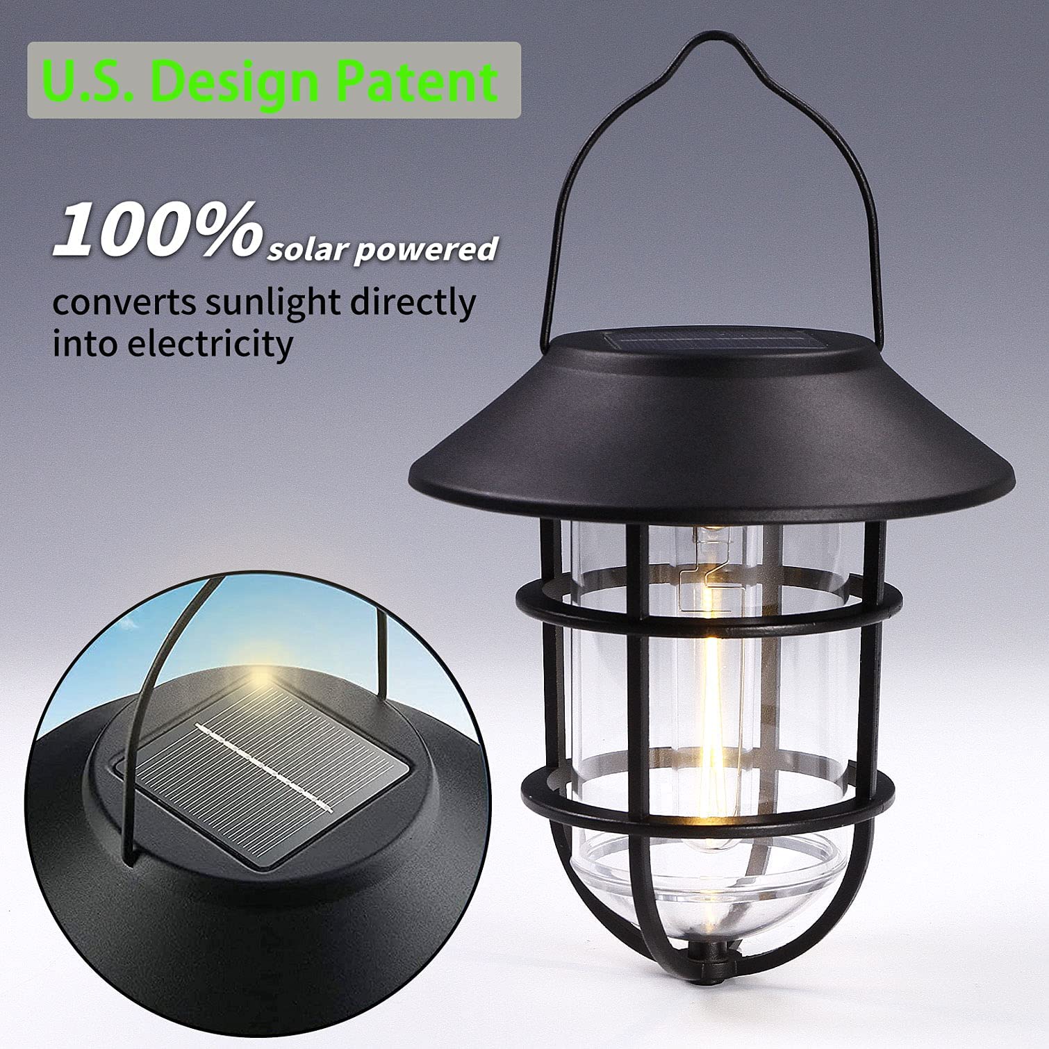 Icerona solar lantern IP65 weatherproof design withstands rain and snow.