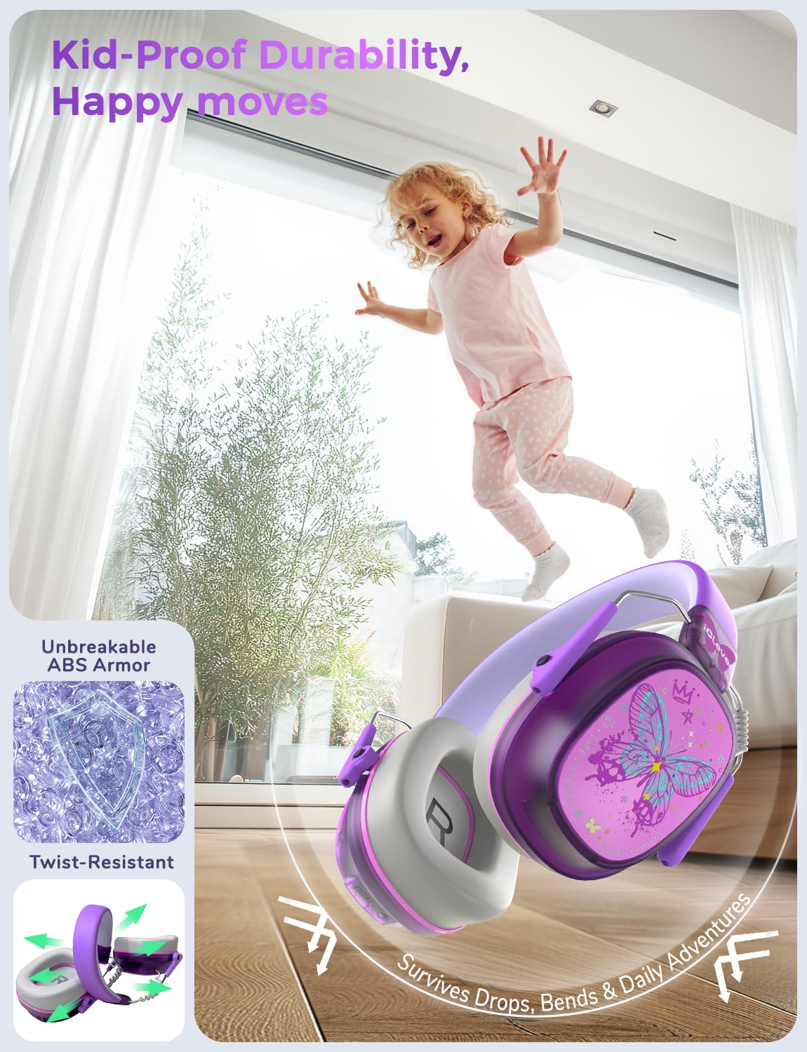 iClever durable ABS shell resists drops during everyday use.