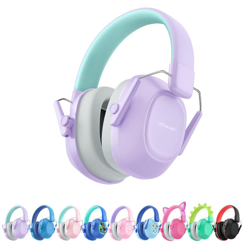 iClever noise cancelling headphones folded for travel and storage