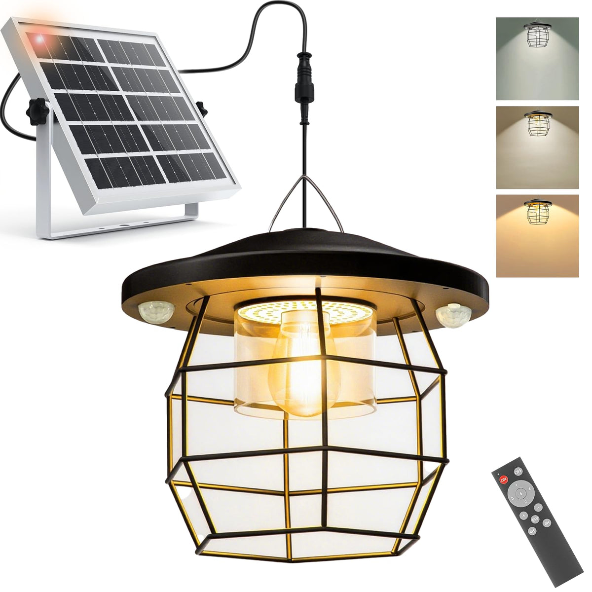 ICOFRU Solar Shed Light solar panel powering eco-friendly outdoor lighting.