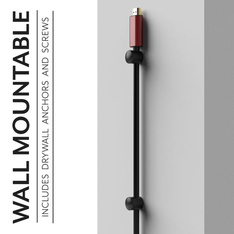 Adhesive installation demonstrates quick setup on a desk surface.