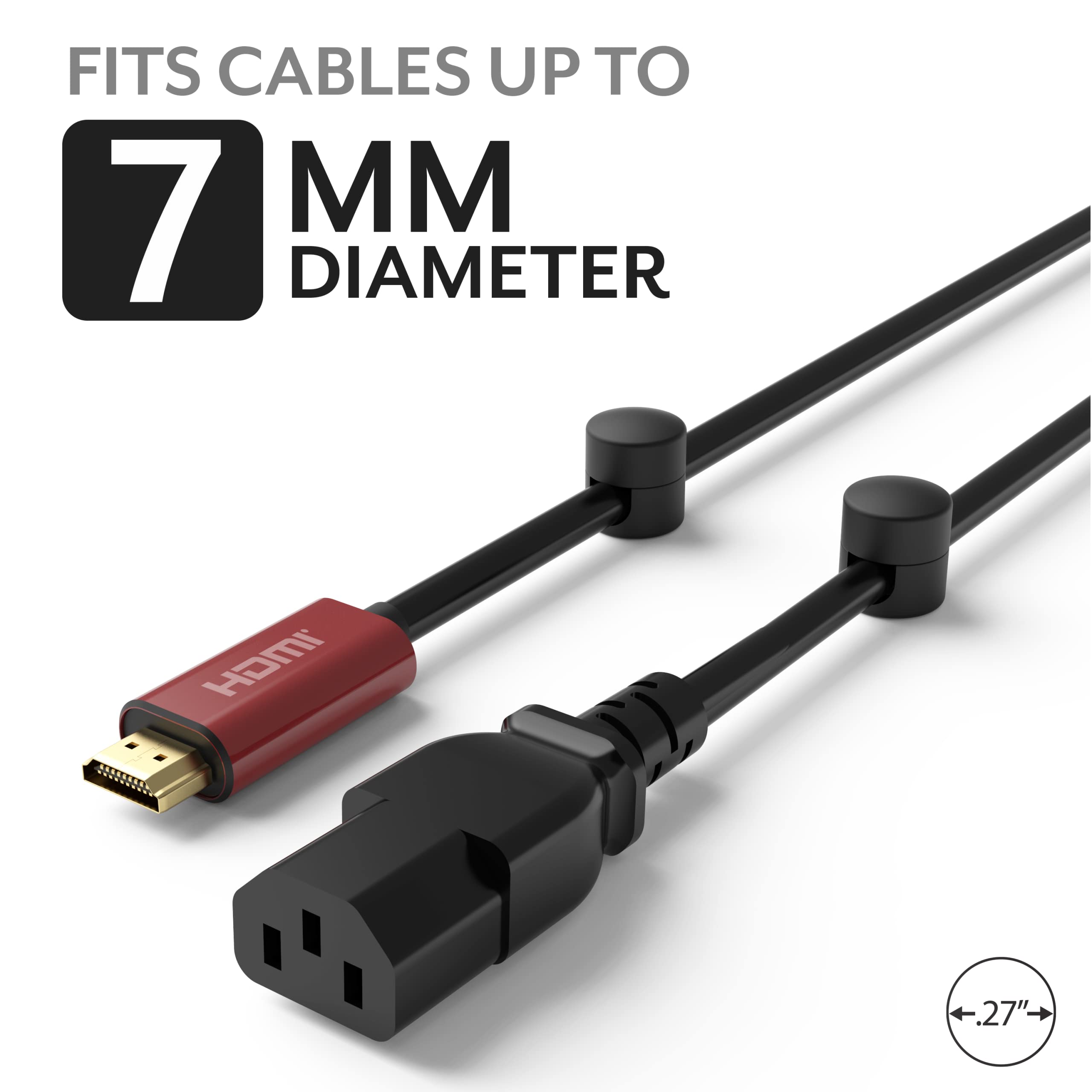 Charger-station scene with ICONIT anchors holding multiple cords.