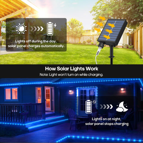 ICRGB auto-timer rope lights conserve energy with dusk-to-dawn operation.