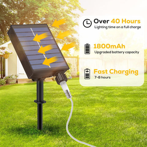 ICRGB blue solar rope lights with remote offer flexible outdoor decoration.