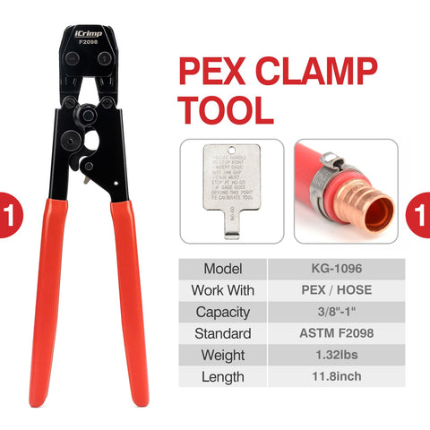 iCRIMP 1096D ratchet tool close-up showing precise crimps.