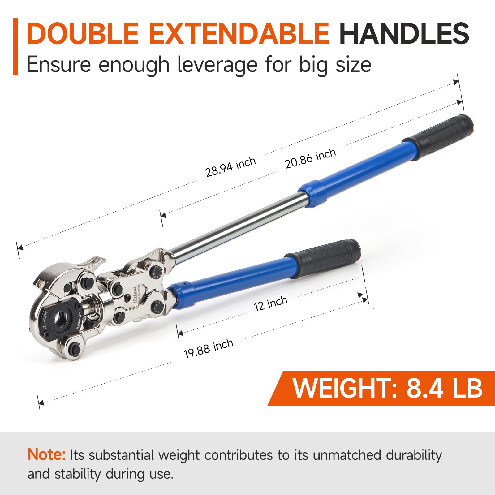 iCRIMP 1632AF slip-proof grips improve safety during use.