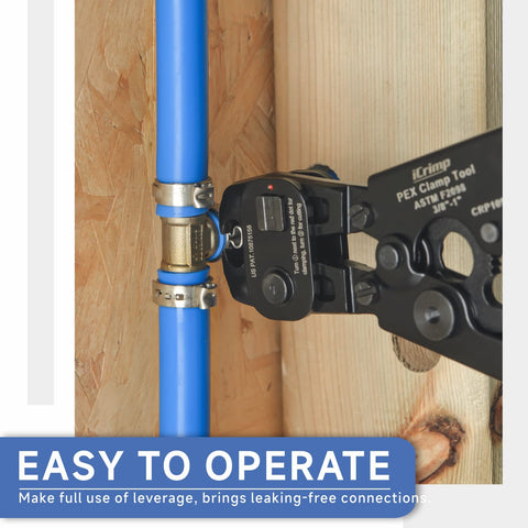 iCRIMP included 3/4-inch clamps for larger PEX runs.