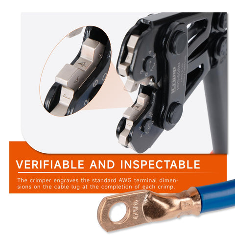 iCRIMP with 1 AWG capacity supports durable lug connections in smaller cables