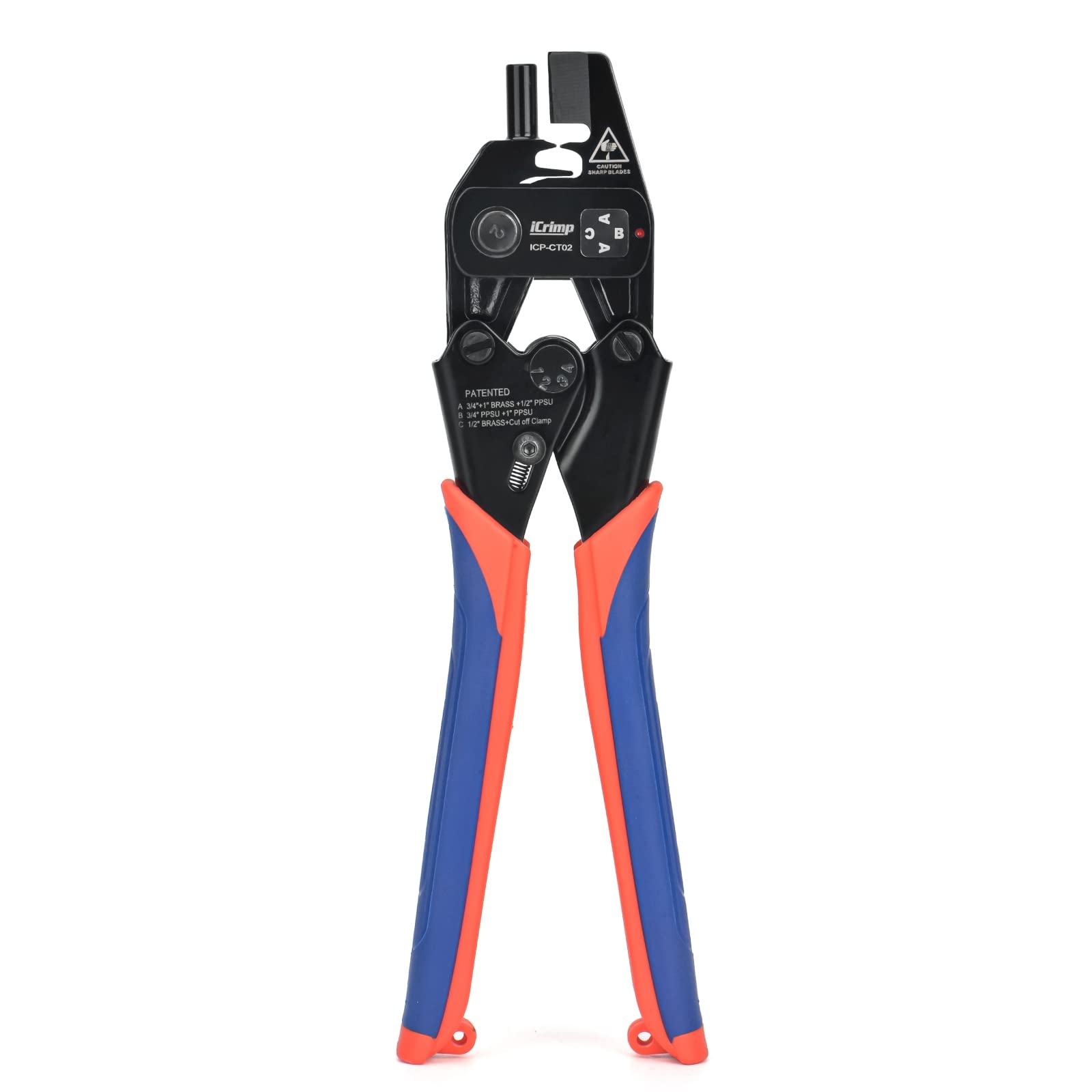 iCRIMP CT02 PEX removal tool in hand for quick clamp release.