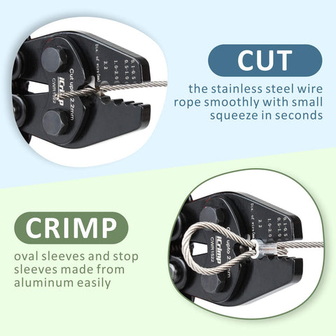 iCRIMP CWR1522 ratcheting mechanism ensures consistent and efficient crimping