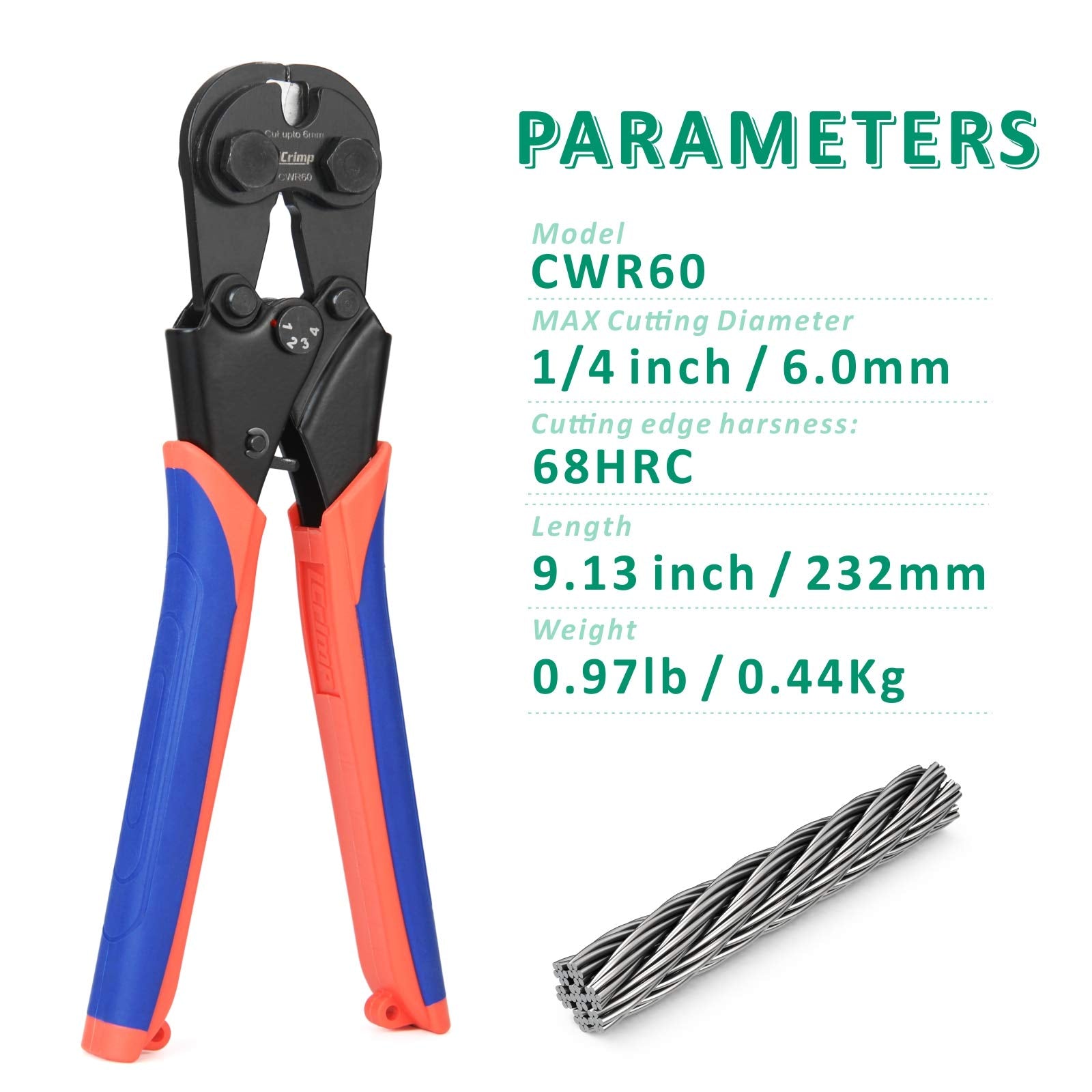 iCRIMP CWR60 cutting 6mm rope for precise field performance.