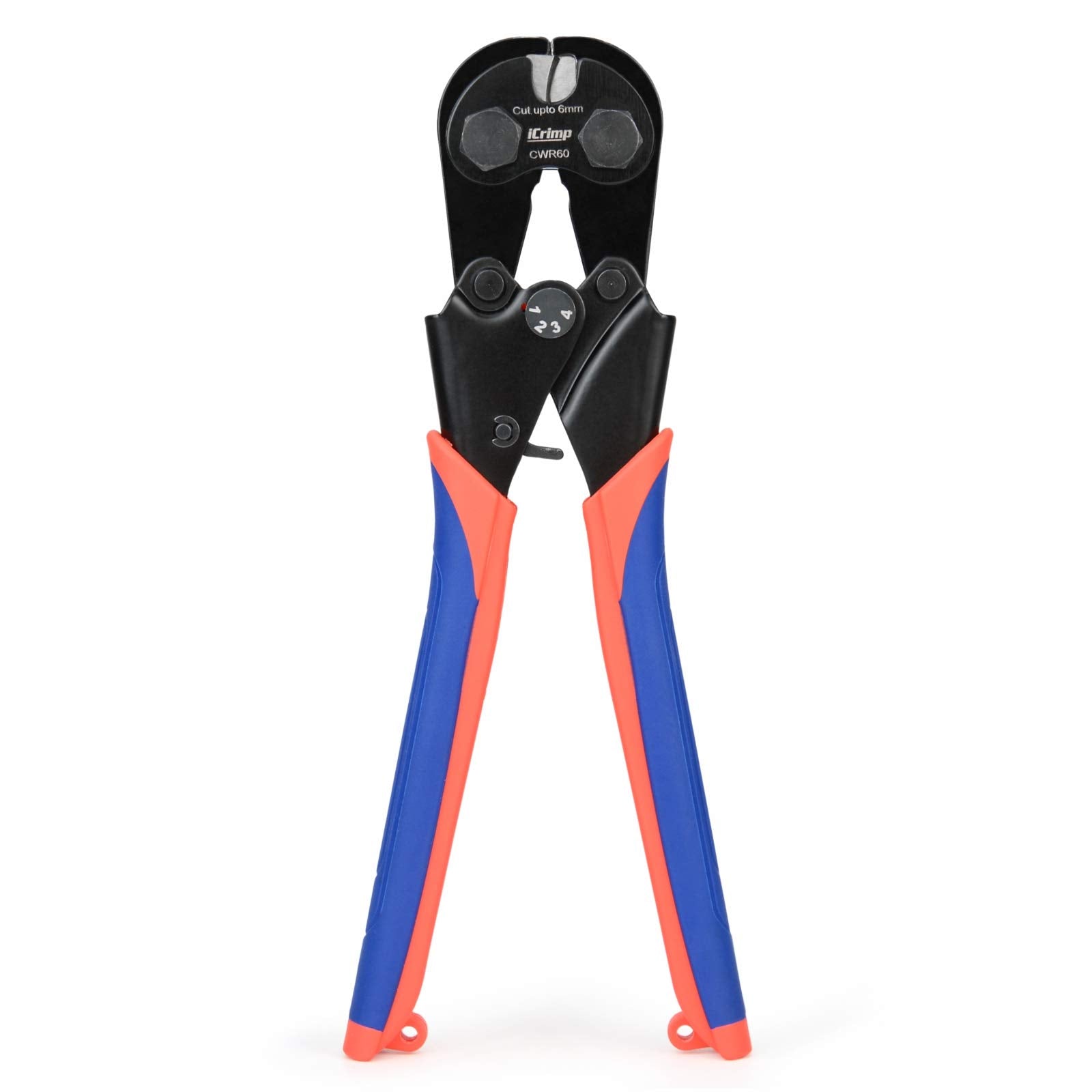iCRIMP CWR60 wire rope cutter side view with ergonomic grip for comfortable use.