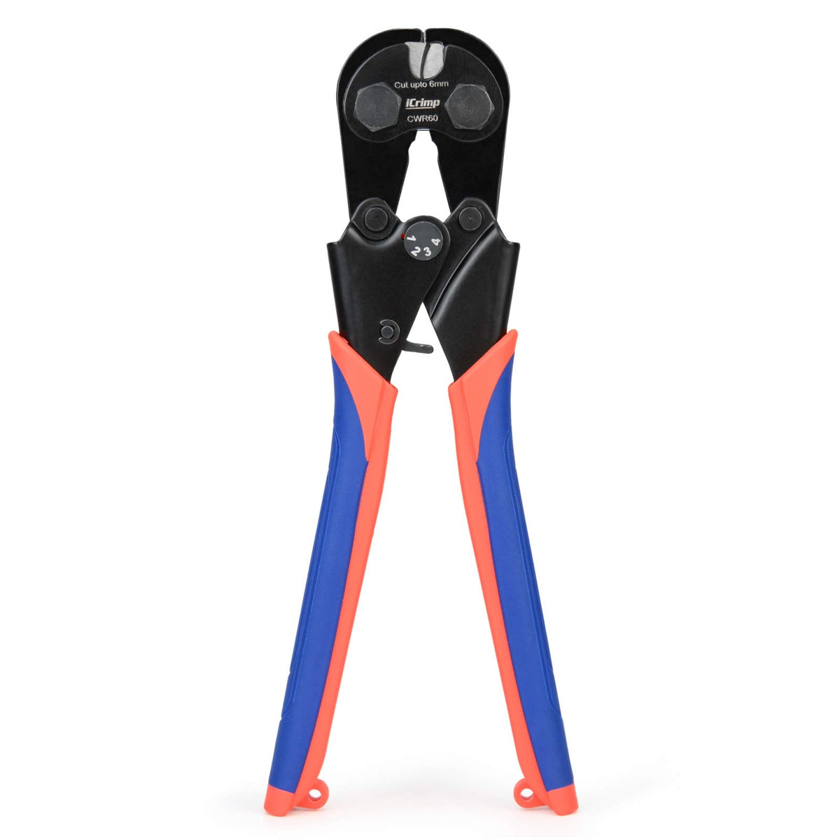iCRIMP CWR60 wire rope cutter side view with ergonomic grip for comfortable use.
