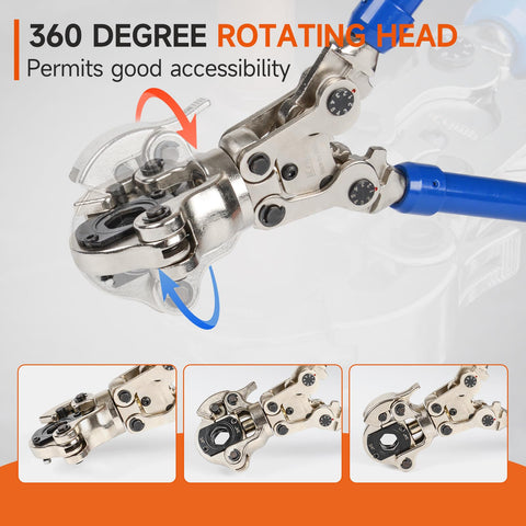 iCRIMP deburring tool with 360-degree rotating head.